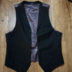 JF black & purple accented suit vest with bow tie